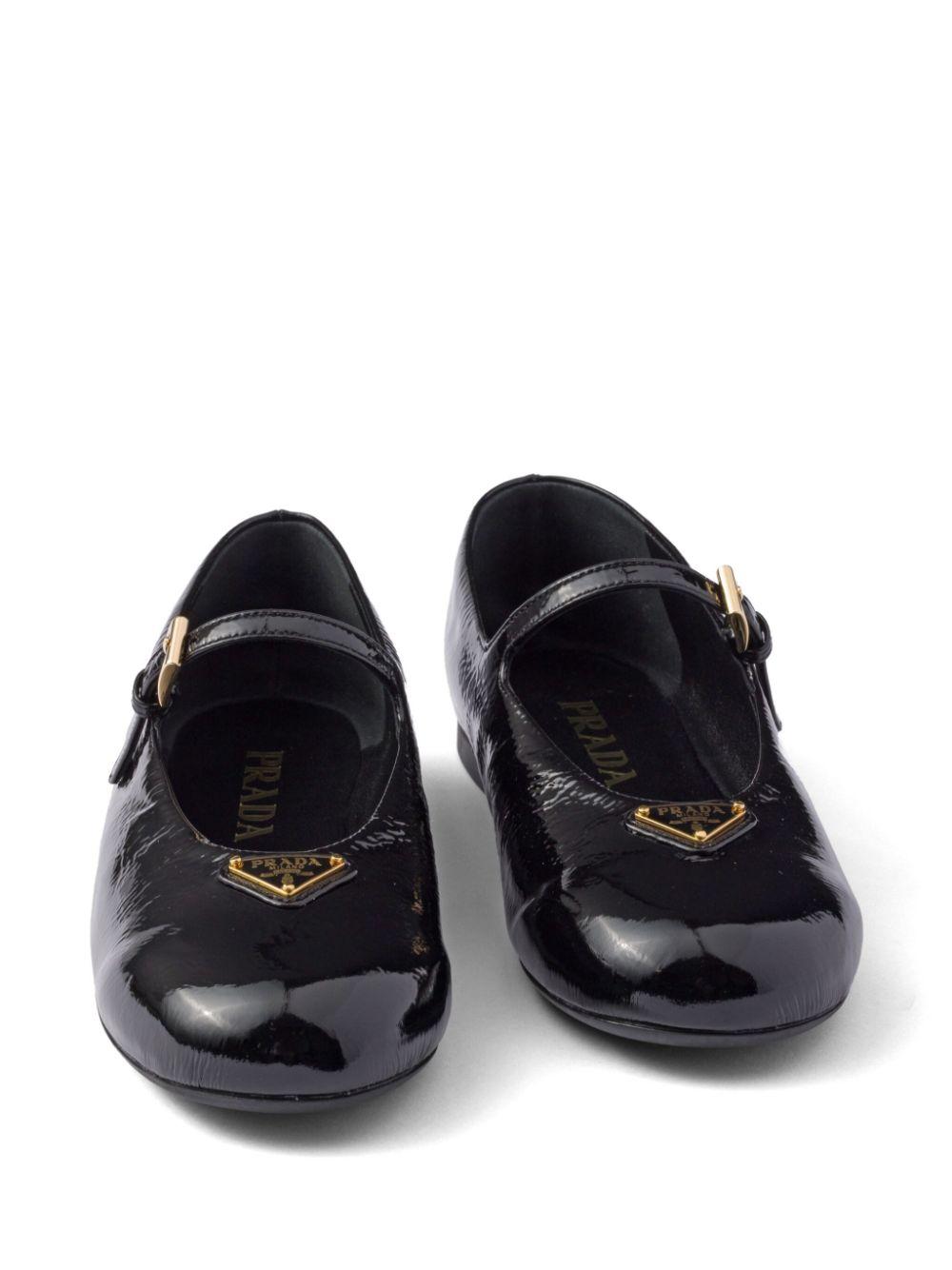 Leather ballerina shoes<BR/><BR/><BR/> 1F793N H27F0002 PRADA