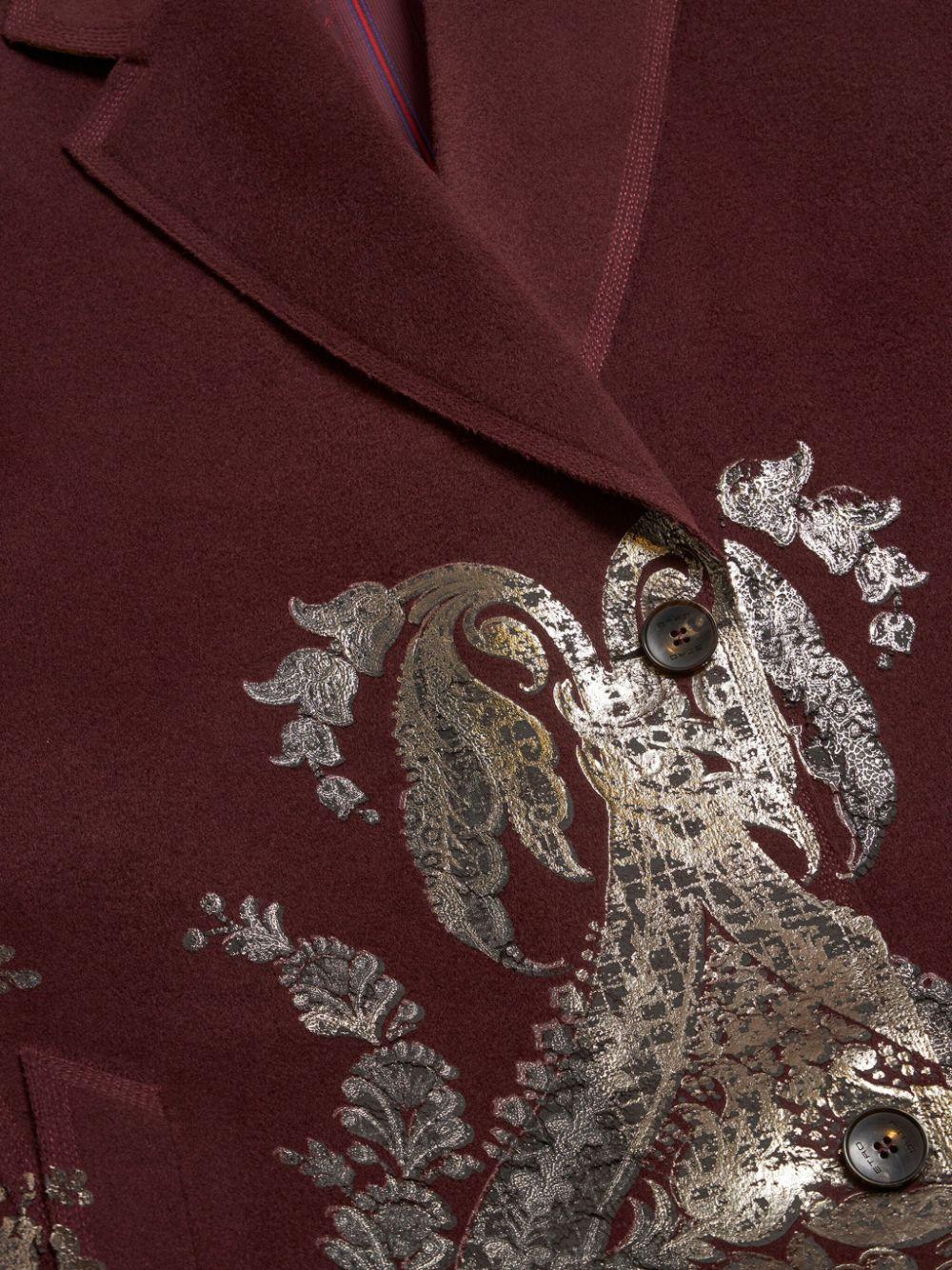 Front metallic paisley print WRAA0055 AK523M5039 ETRO