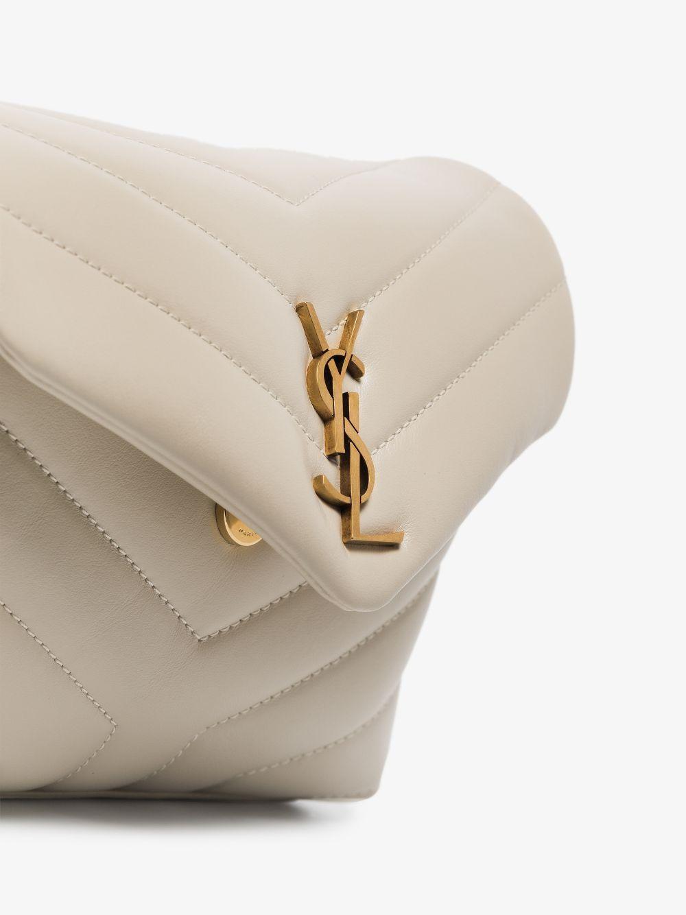 White leather logo-plaque quilted crossbody bag 678401DV707 9207 SAINT LAURENT