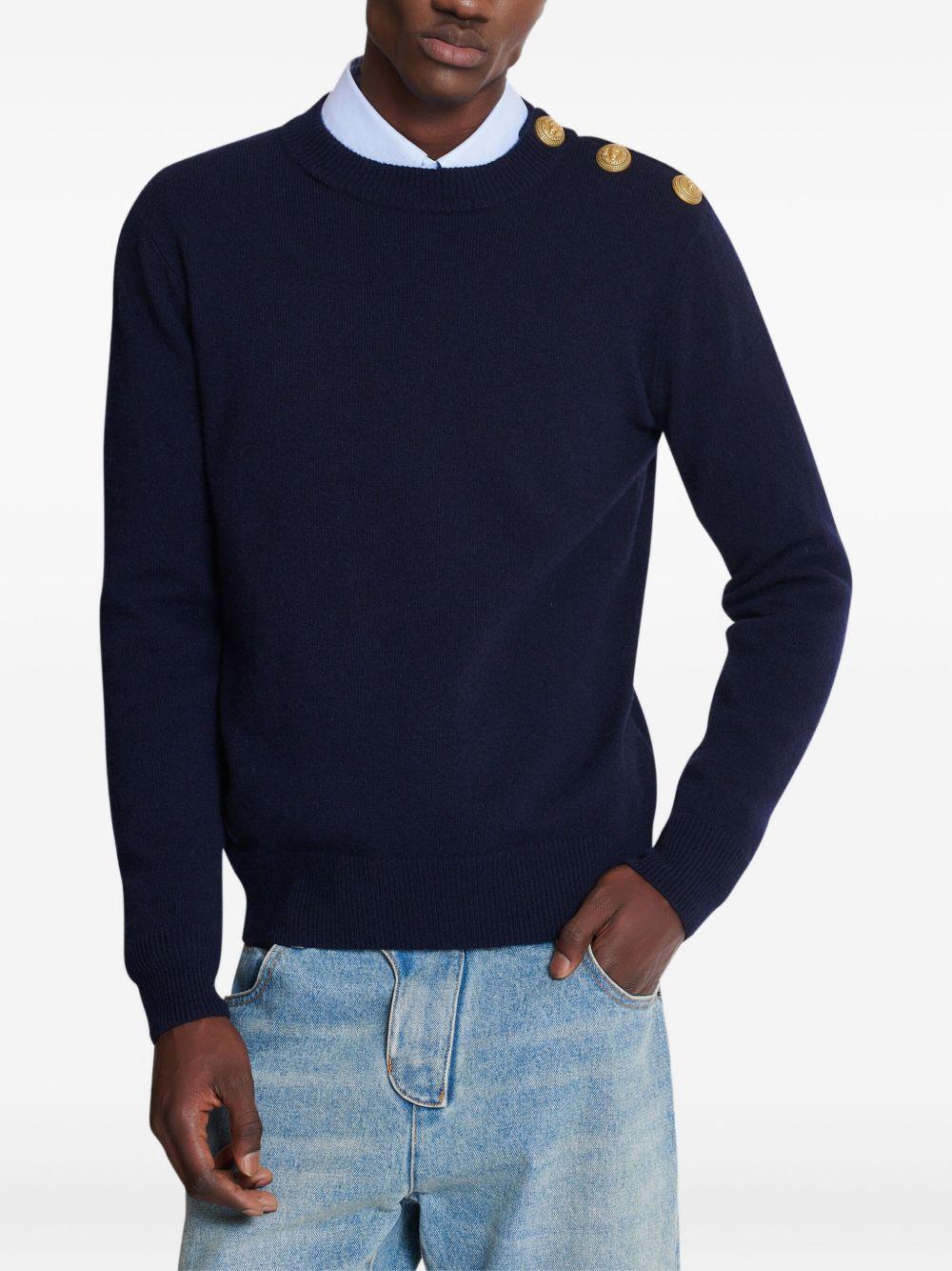 Eco-cashmere jumper FH1KD010KI87 6AJ BALMAIN