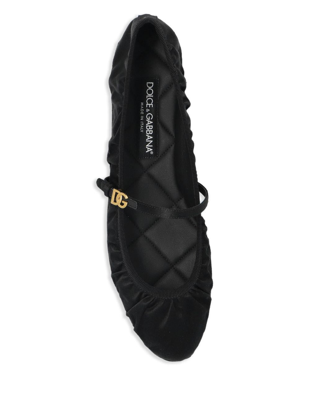 Logo-buckle ballerina shoes<BR/><BR/><BR/> CB0257 AD1608B956 DOLCE & GABBANA