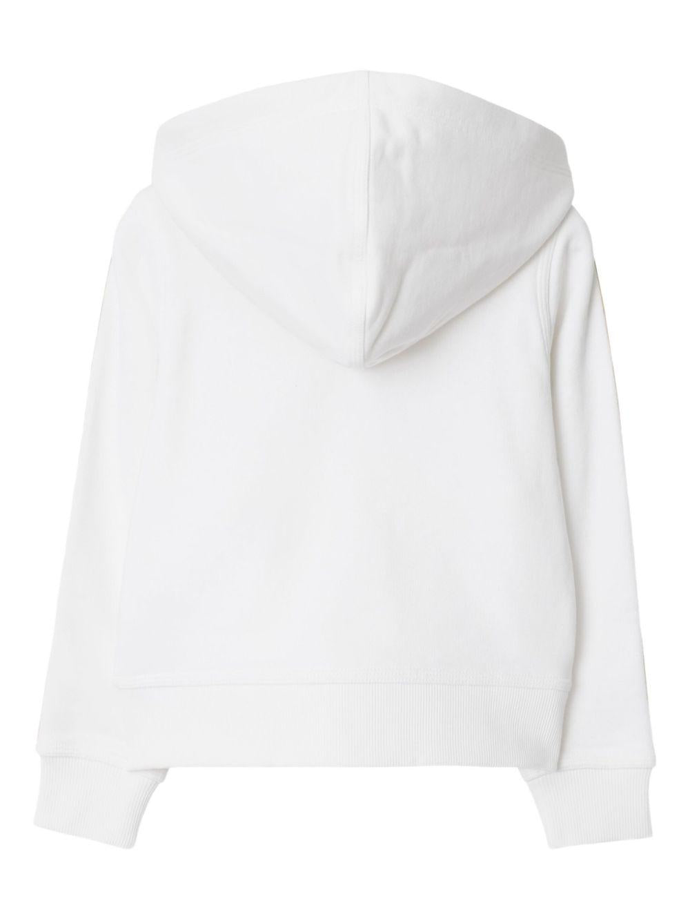 Check Trim Cotton Zip Hoodie 8111903 A1464 BURBERRY KIDS