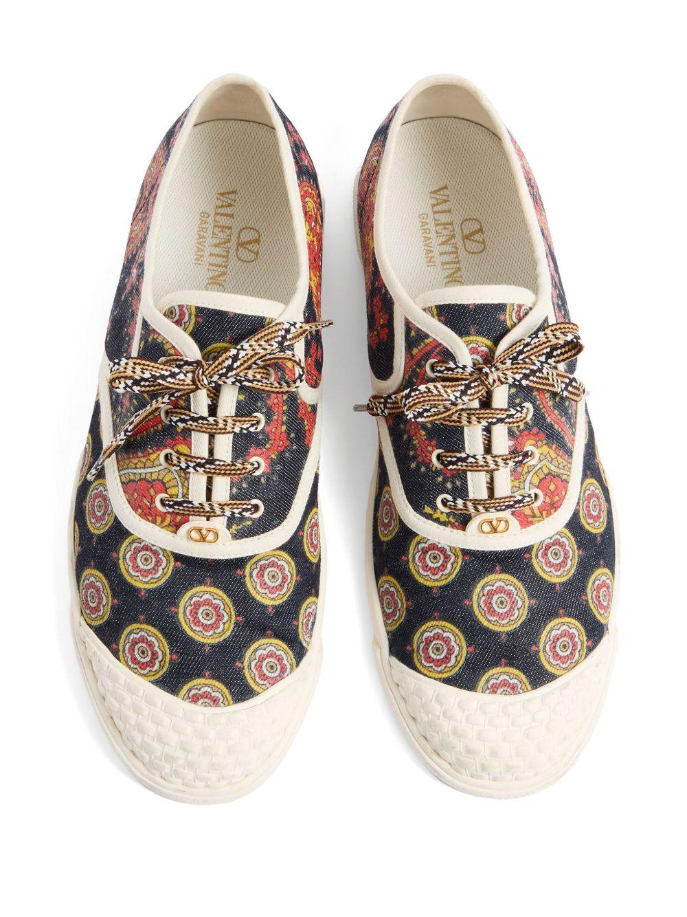 BAY BY BAY TRAINERS IN VOYAGE IMAGINAIRE DENIM FABRIC 6Y2S0J86RIQ RHJ VALENTINO GARAVANI