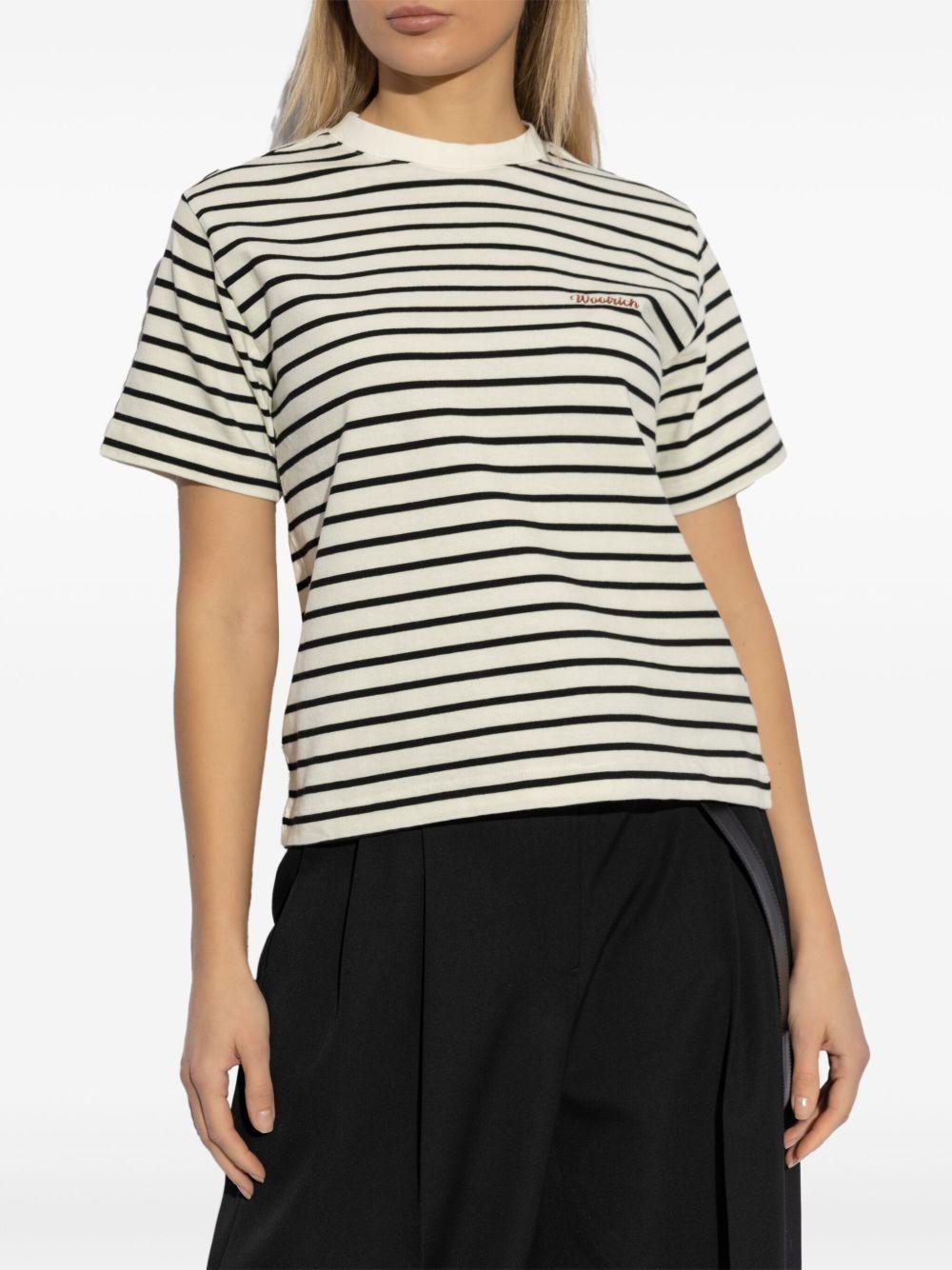 Striped T-shirt<BR/><BR/><BR/> CFWWTE0106FRUT4004 8679 WOOLRICH