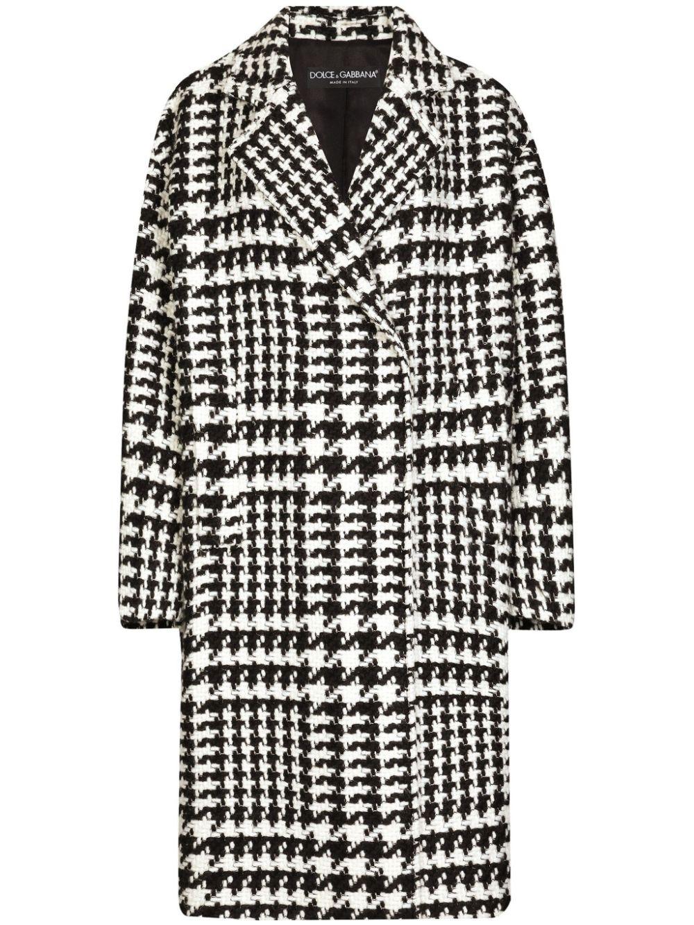 Houndstooth-pattern coat<BR/><BR/><BR/> F0E2FT FMMGXS8030 DOLCE & GABBANA