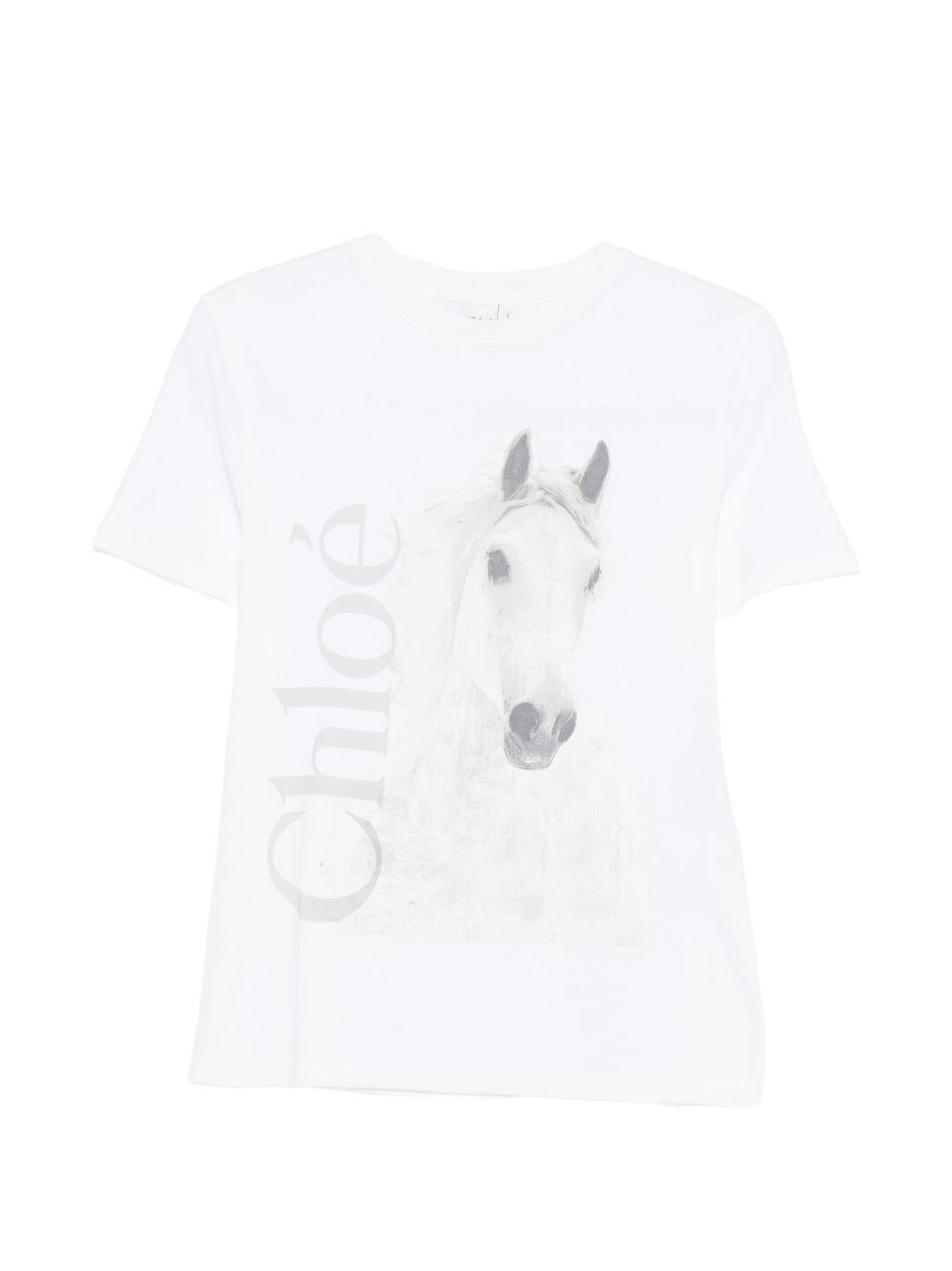 Horse-print T-shirt CH26SJH11802 101 CHLOÉ