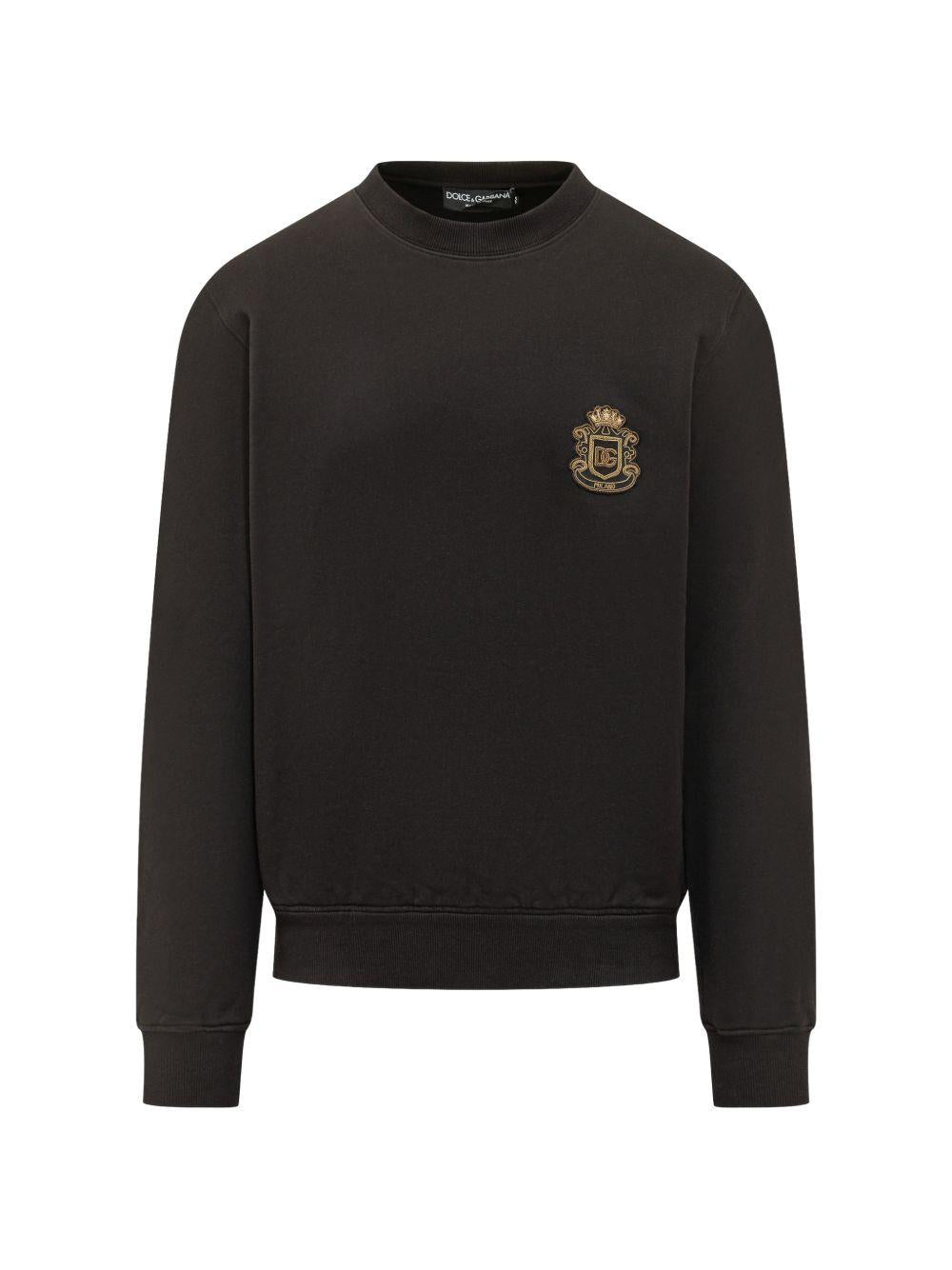 Sweatshirt with heraldic patch G9ABJZ G7PZTN0000 DOLCE & GABBANA