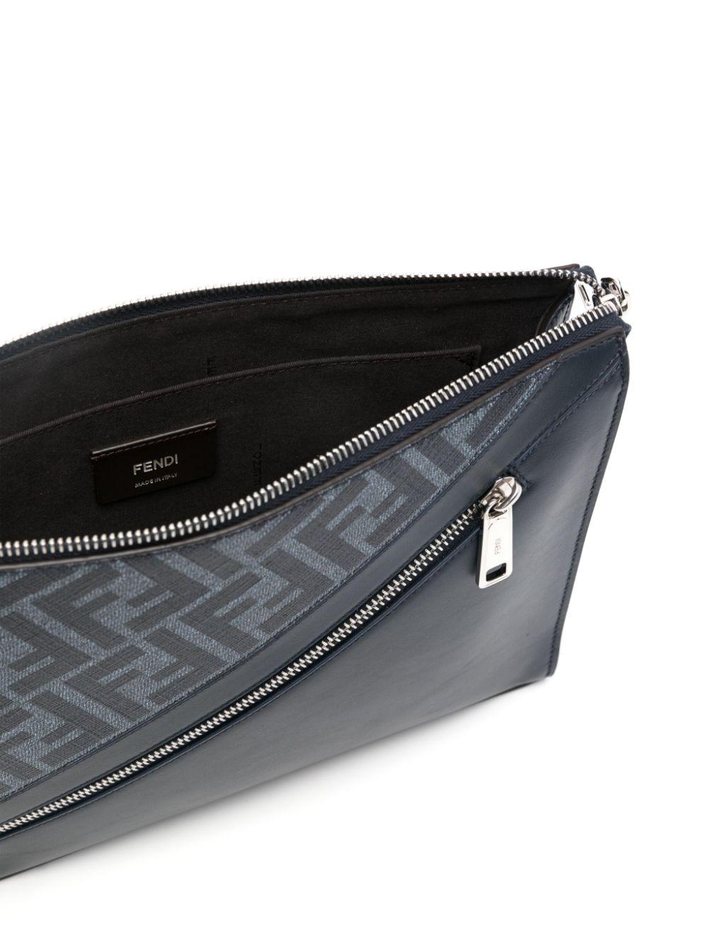 Diagonal leather clutch bag<BR/><BR/> 7VA491 ASICF1O97 FENDI
