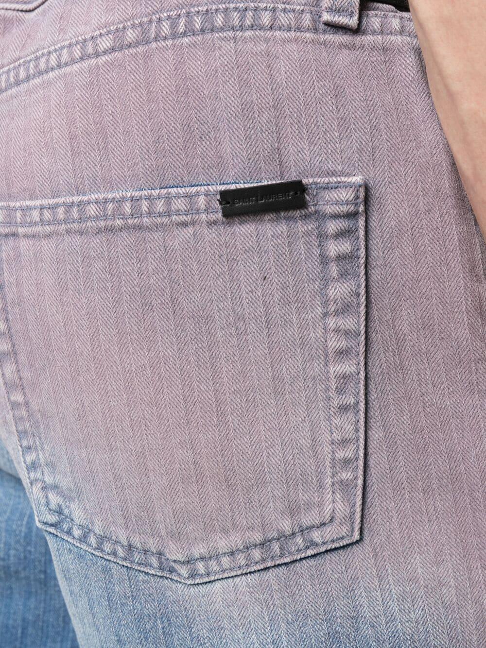 Purple/blue cotton-denim gradient denim shorts 648466Y02IA 4021 SAINT LAURENT