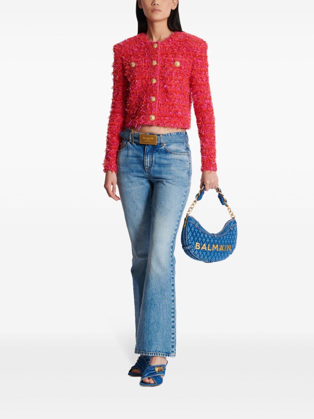 Cropped tweed jacket<BR/><BR/><BR/> EF1SK248KB19 MCW BALMAIN