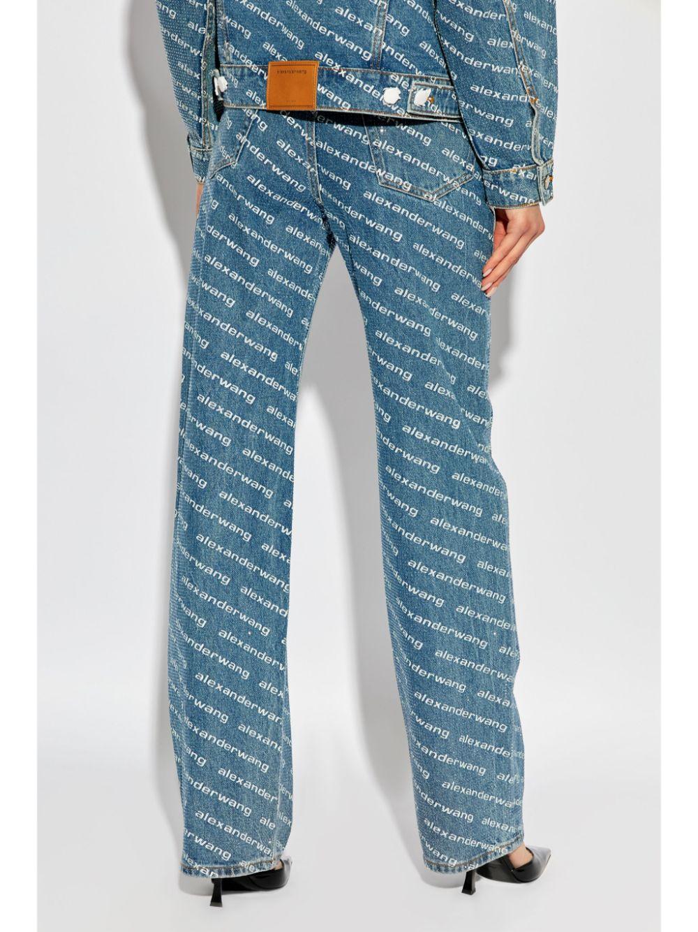 All-over logo print jeans 4DC3244453 460 ALEXANDER WANG