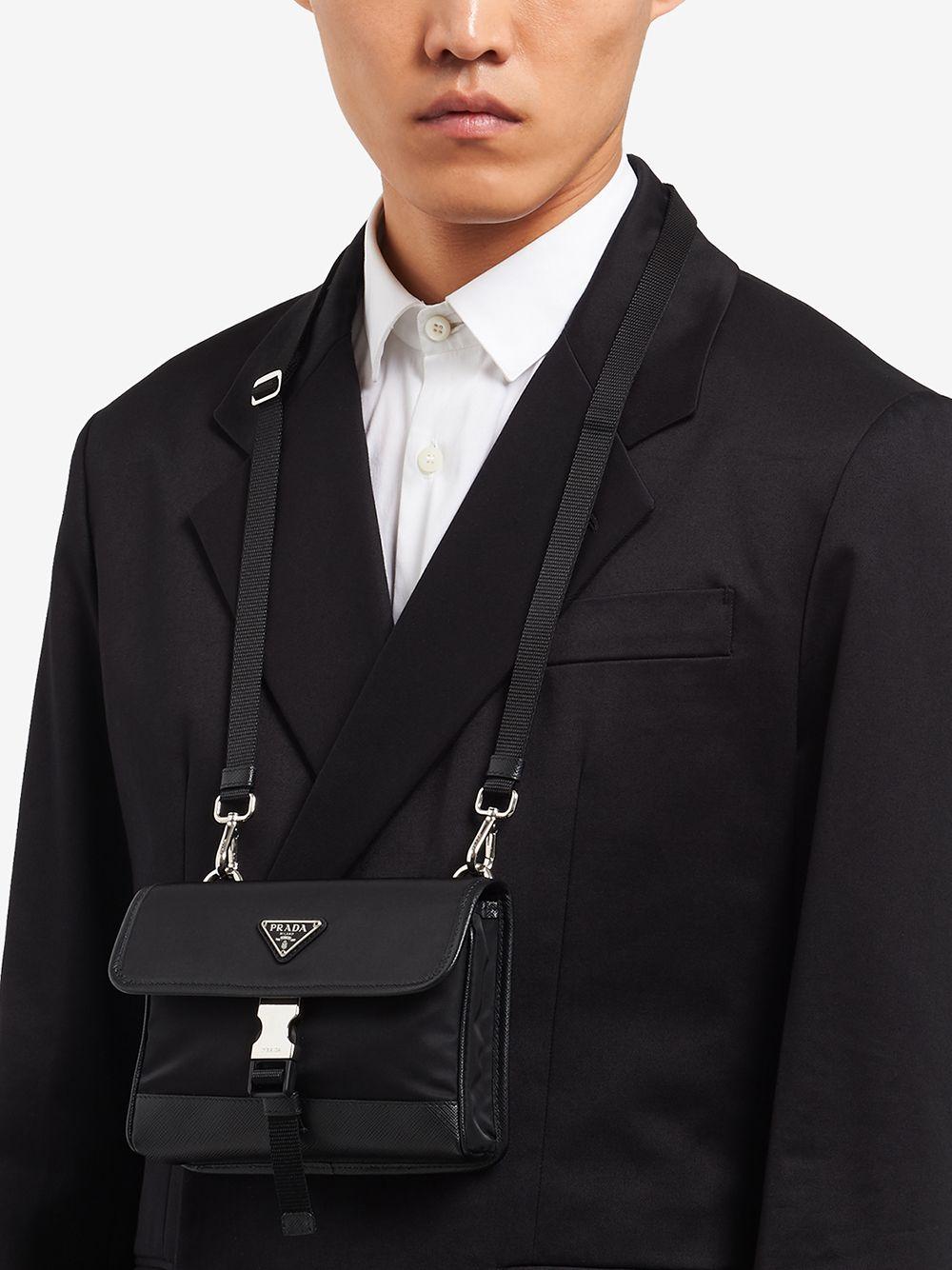 Logo-plaque smartphone holder<BR/><BR/><BR/><BR/><BR/> 2ZH108 2DMHF0002 PRADA