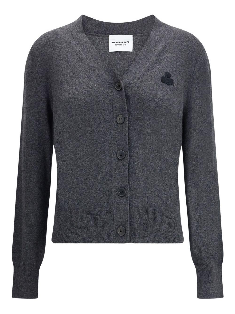 Logo cardigan CA0104FA C1L17E02AN MARANT ÉTOILE