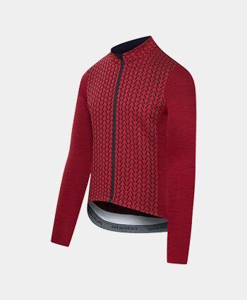 Merino cycling jersey IRMA DAHLIA CAFÉ DU CYCLISTE