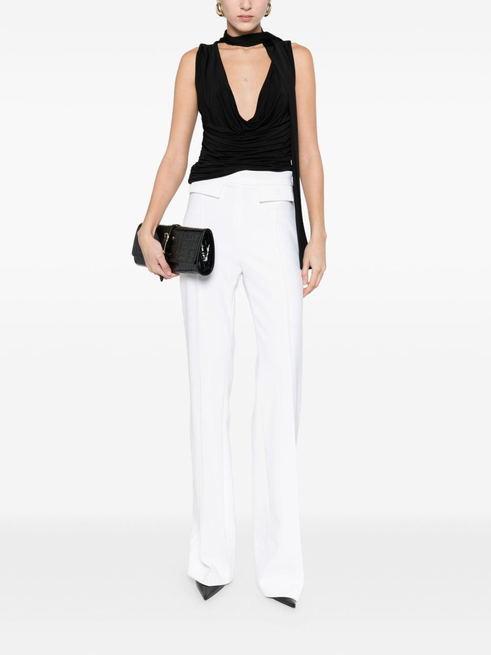 Light crepe and satin trousers PA17161E2 360 ELISABETTA FRANCHI