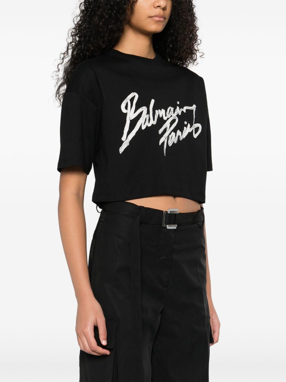 graphic-print t-shirt GF1EE145BD41 EAB BALMAIN