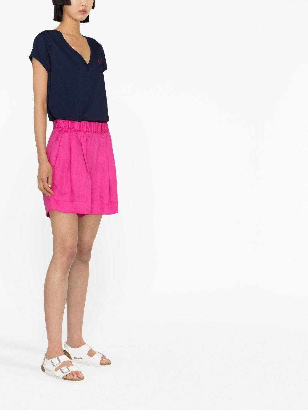 Polo Pony V-neck T-shirt<BR/><BR/><BR/> 211902403002 CRUISE NAVY POLO RALPH LAUREN