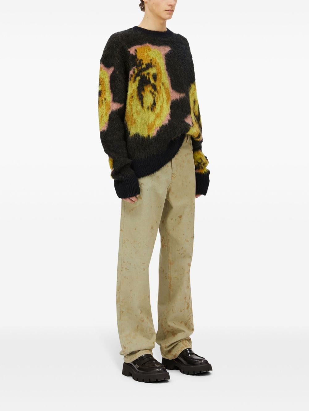Rose intarsia print jumper<BR/><BR/><BR/> 3740MM217 24758099 MSGM