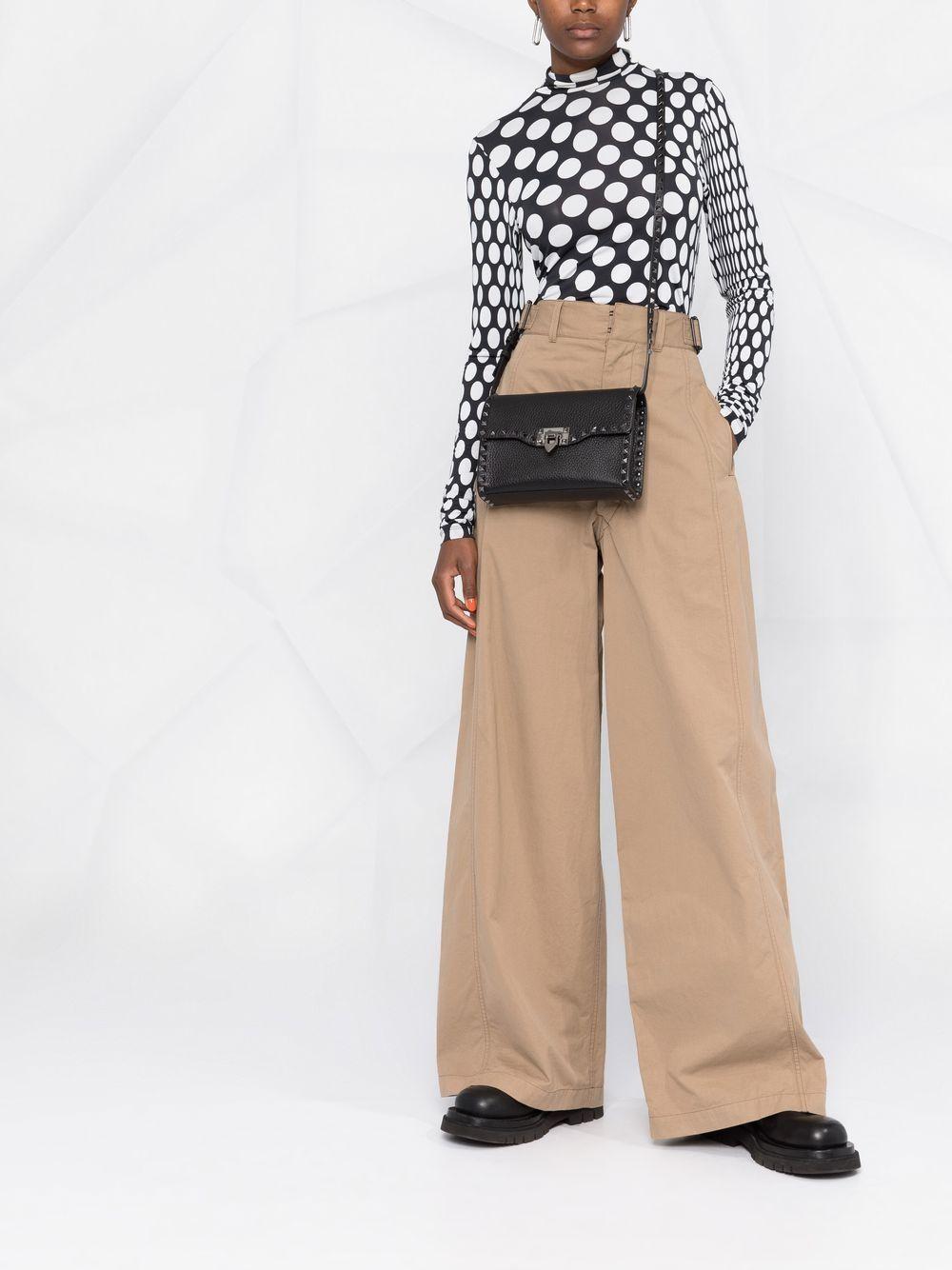Small Rockstud leather crossbody bag<BR/><BR/><BR/> 6W2B0181HAD 0NO VALENTINO GARAVANI