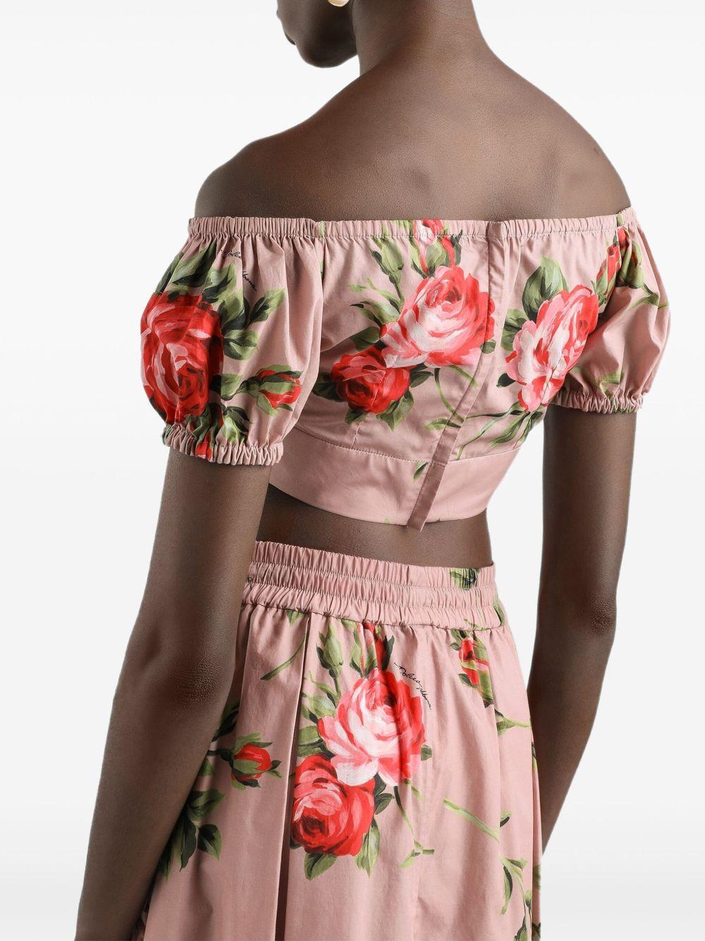 Rose bouquet print top F7AV0T HS5UTHF5ZN DOLCE & GABBANA