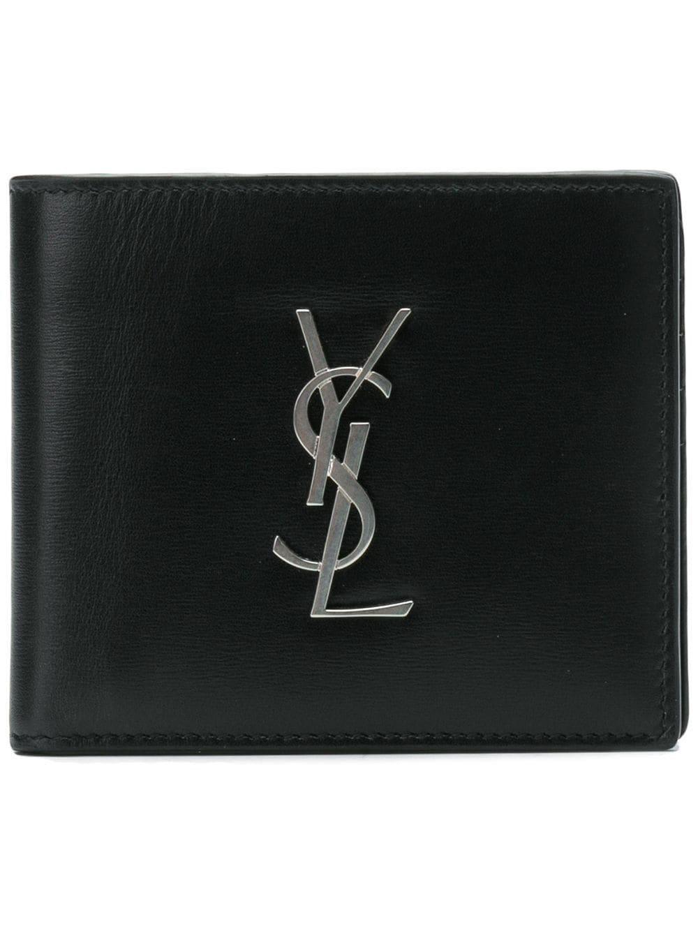 Portafoglio Est/West Monogram in pelle nera 4532760SX0E 1000 SAINT LAURENT