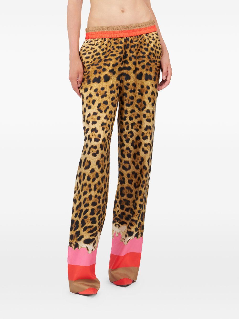 Palazzo Pants with Cavalli Pop Print WQT210 OZR3301510 ROBERTO CAVALLI