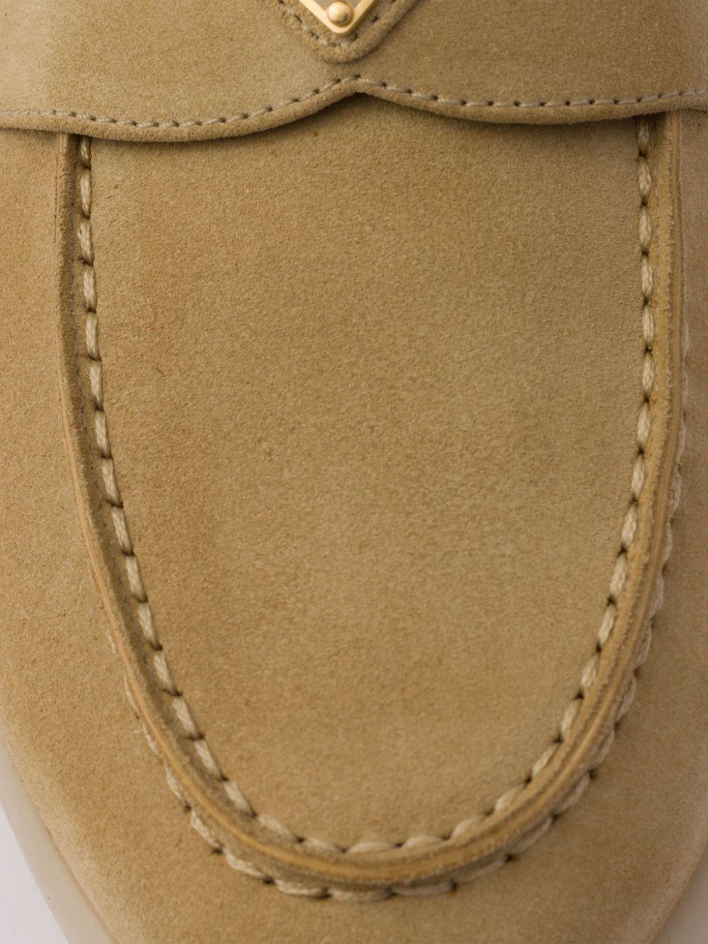 Suede and shearling loafers<BR/><BR/><BR/> 1D222N 3LPMF0379 PRADA