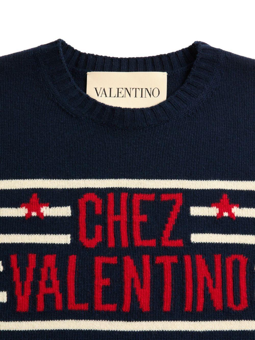 Chez-motif sweater<BR/><BR/> 7V3KC34WB1W DYB VALENTINO GARAVANI