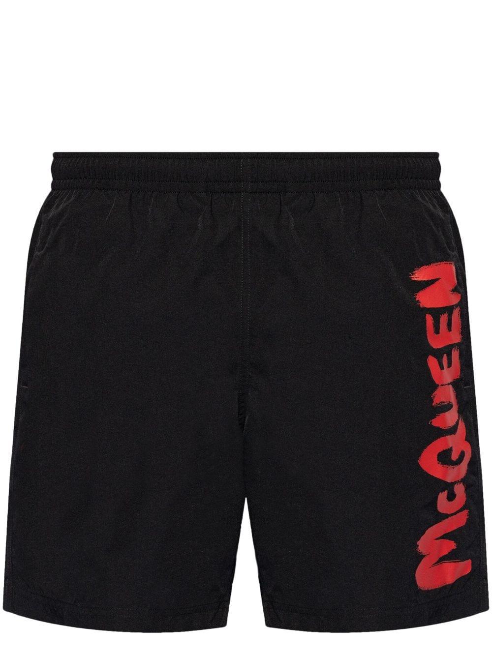Logo-print swim shorts 660060 4419Q1074 ALEXANDER MCQUEEN