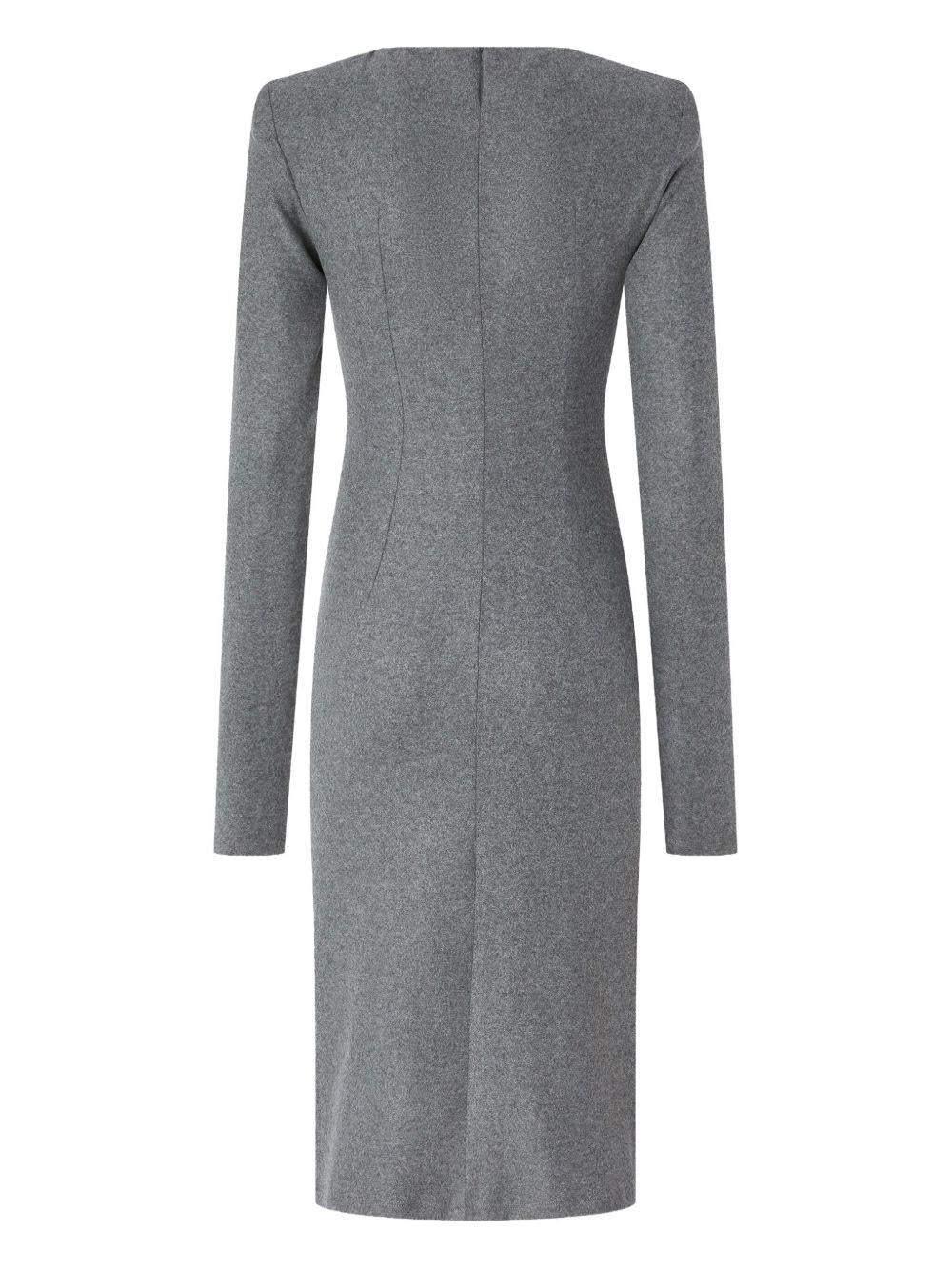 Fitted midi dress with draping 106126 A2ZUI76 PINKO