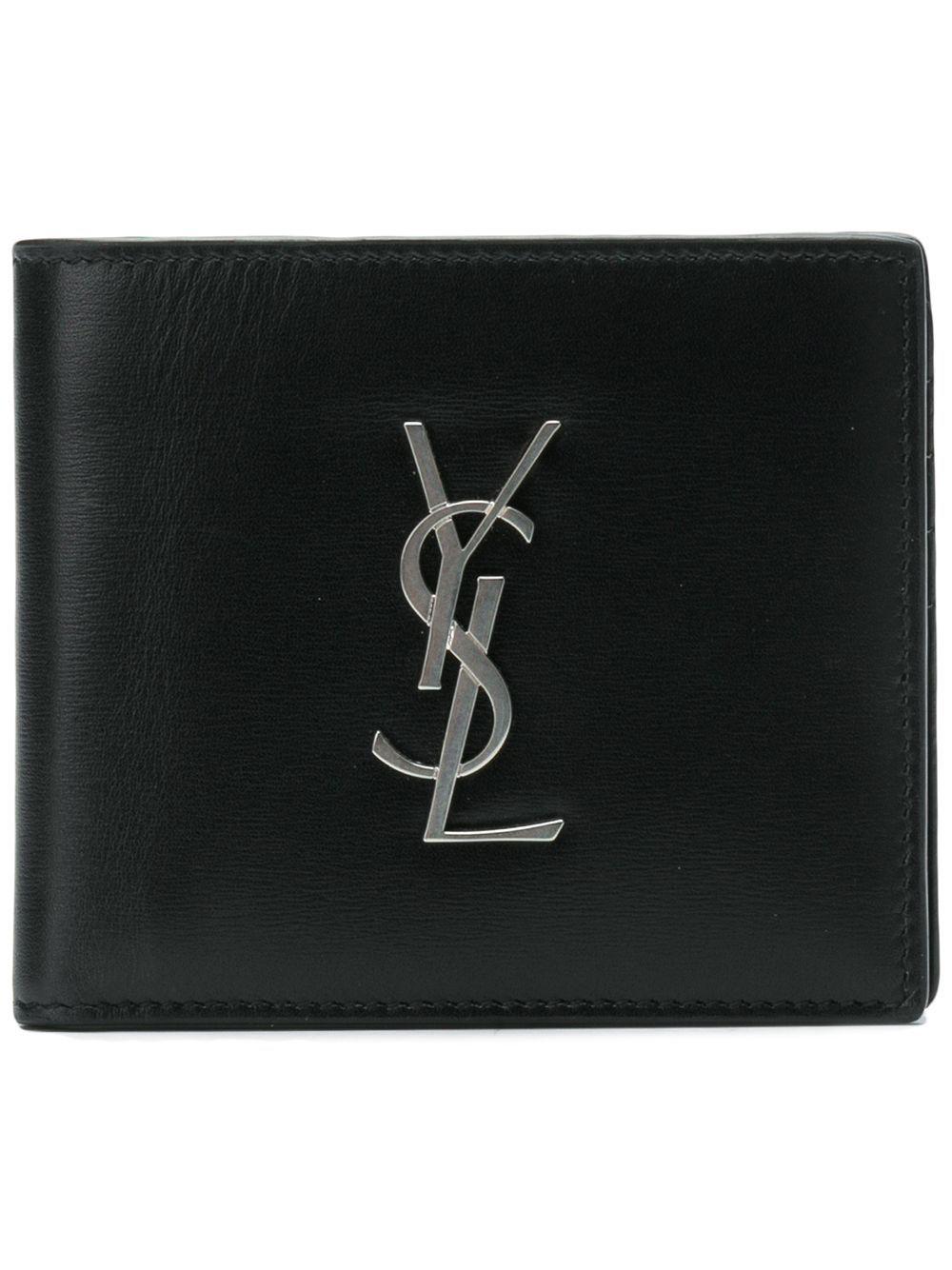 Portafoglio Est/West Monogram in pelle nera 4532760SX0E 1000 SAINT LAURENT