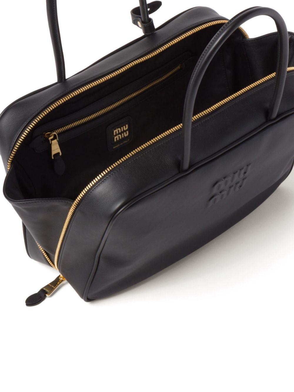 Leather Beau bag<BR/><BR/><BR/> 5BB117 2CRWF0002 MIU MIU