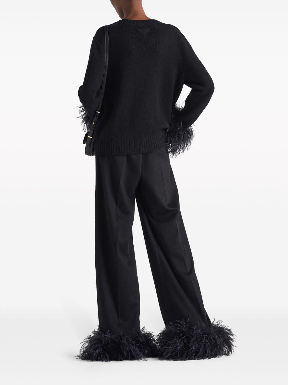 Black cashmere cardigan P25M32 1346F0002 PRADA