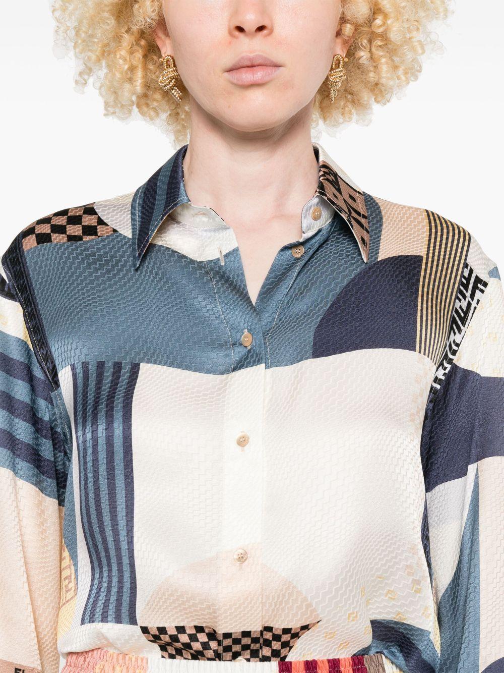 Regular-fit short-sleeved shirt FS8274 AUQMF1SAT FENDI