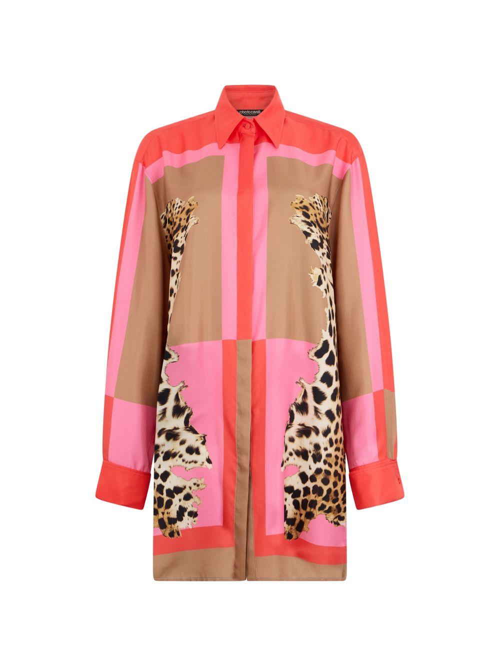 Cavalli Pop Print Silk Dress WQT160 OZR3301510 ROBERTO CAVALLI