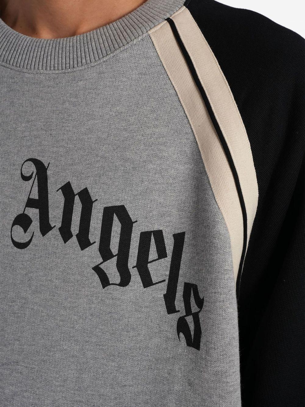 Sweatshirt with logo and contrasting sleeves PMBA08LF25FLE001 0810 PALM ANGELS