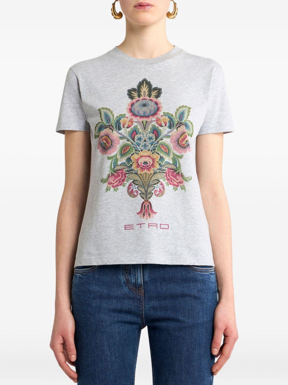COTTON T-SHIRT WITH PLACED PRINT WRMA0006 AKB22S8290 ETRO
