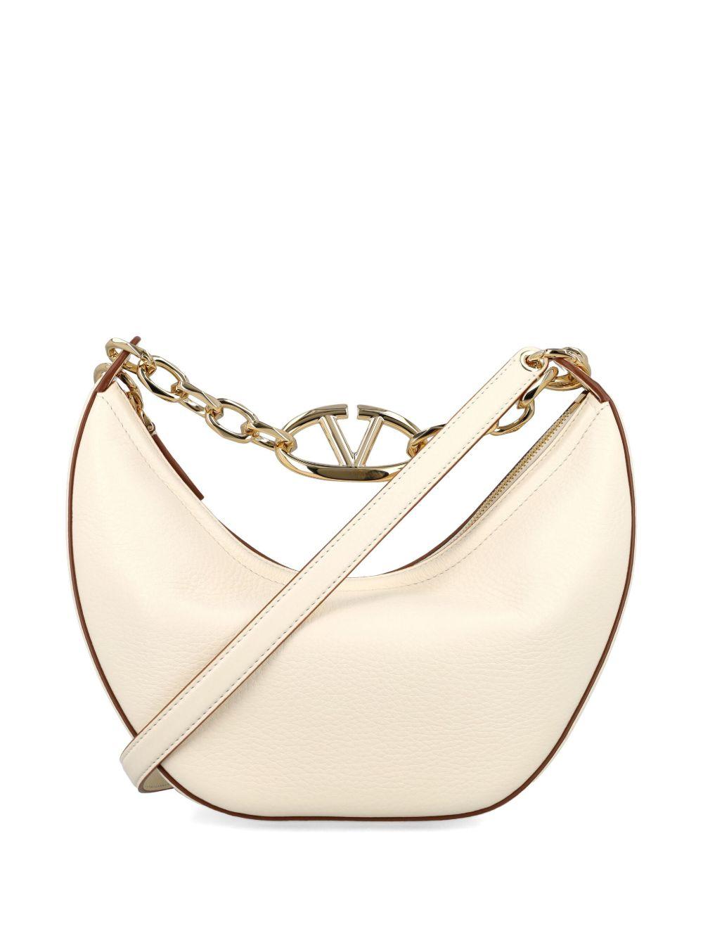 Small VLogo Moon leather shoulder bag<BR/><BR/> ZW2B0Q42JDK 098 VALENTINO GARAVANI