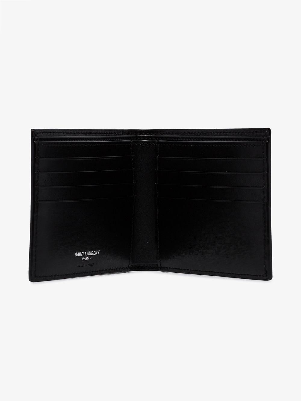 Portafoglio Est/West Monogram in pelle nera 4532760SX0E 1000 SAINT LAURENT