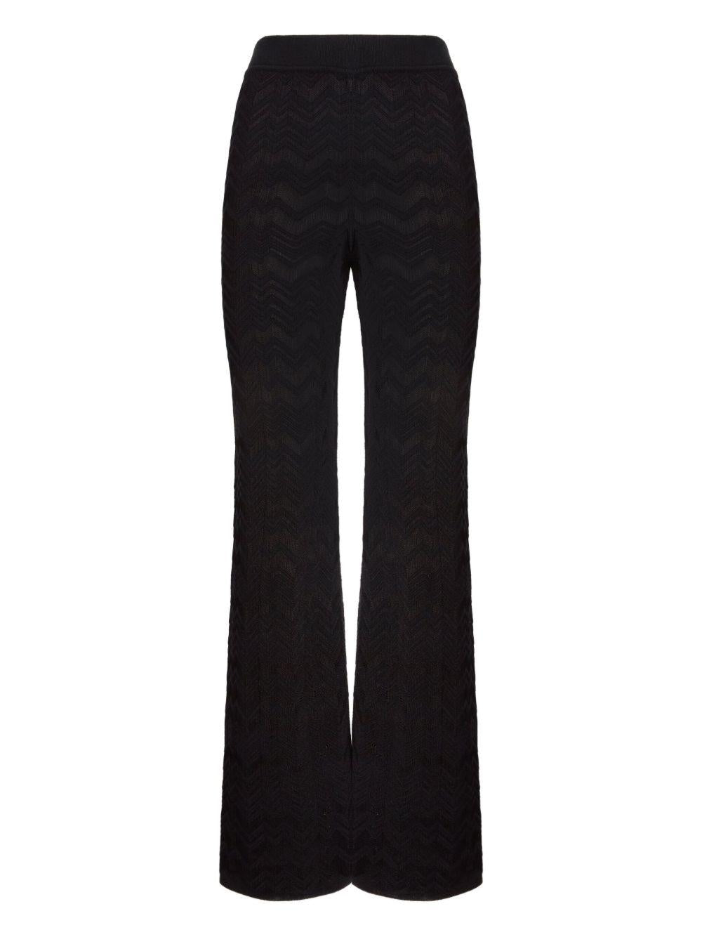 Straight long pants in chevron pattern DS25WI0J BK01CPS91QK MISSONI