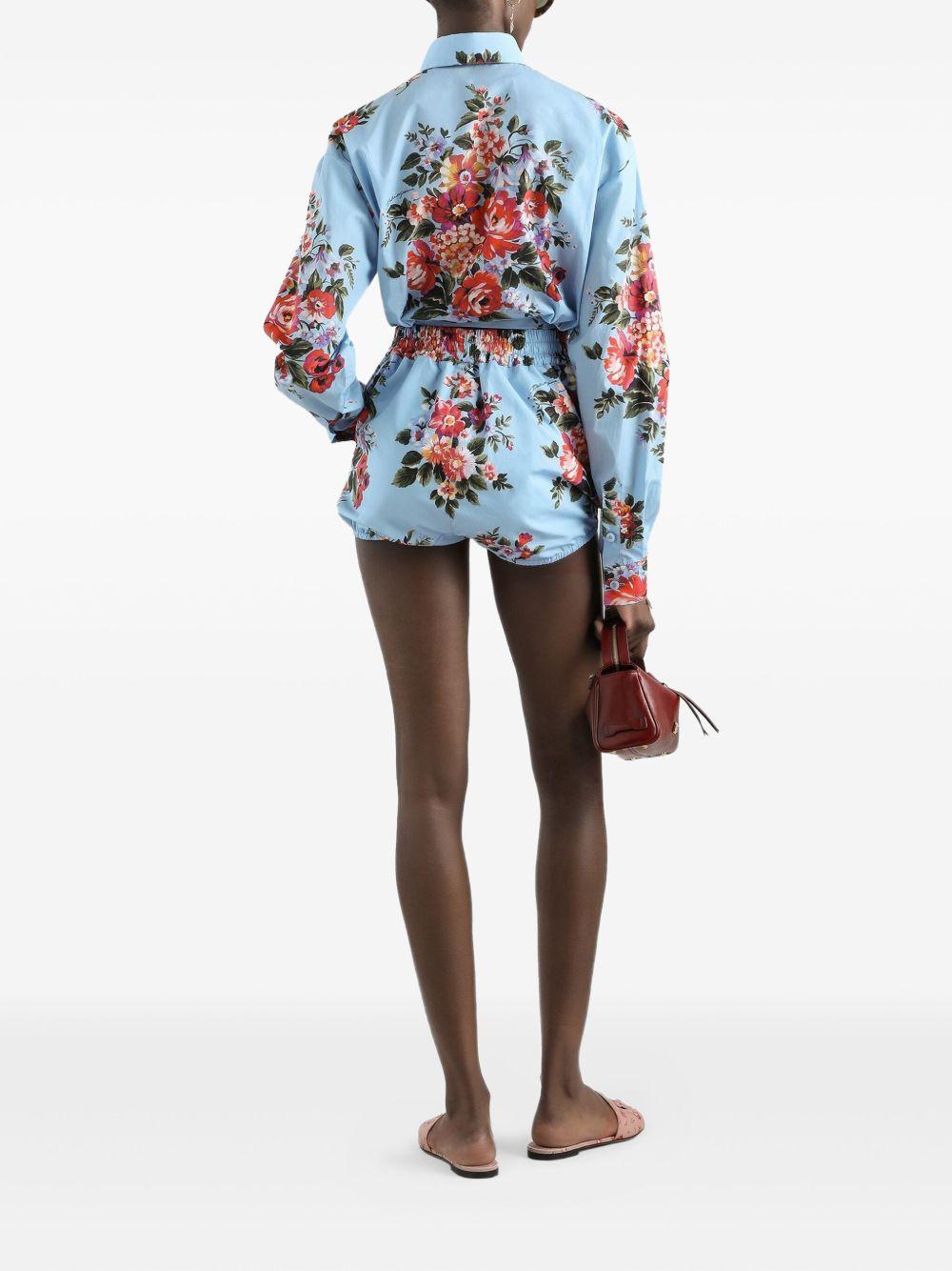 Flower bouquet-print cotton shirt F5T76T HS5UUHC5ZO DOLCE & GABBANA