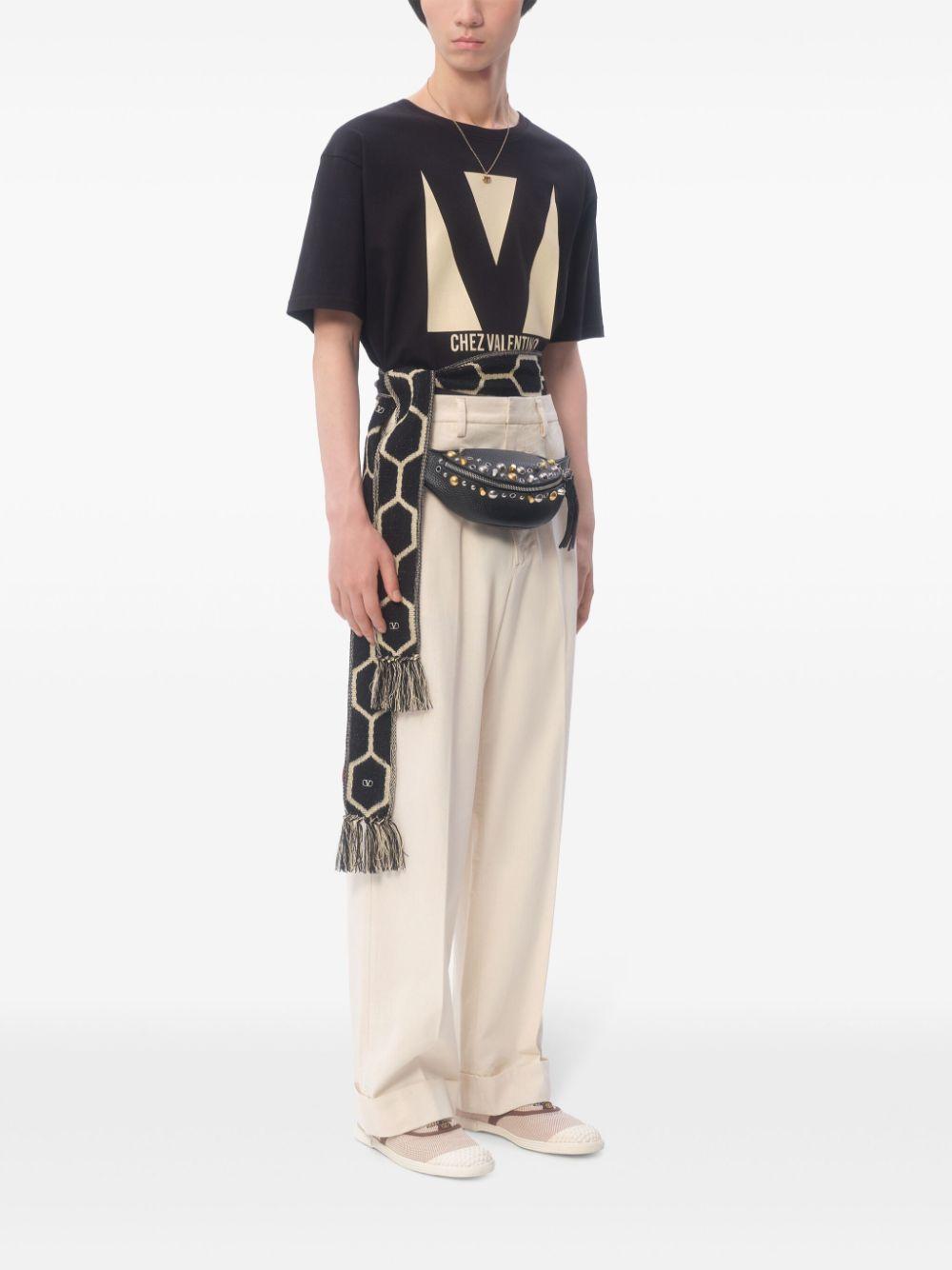Chez Valentino-print T-shirt<BR/><BR/><BR/> 6V3MG16PAQ9 0NO VALENTINO GARAVANI