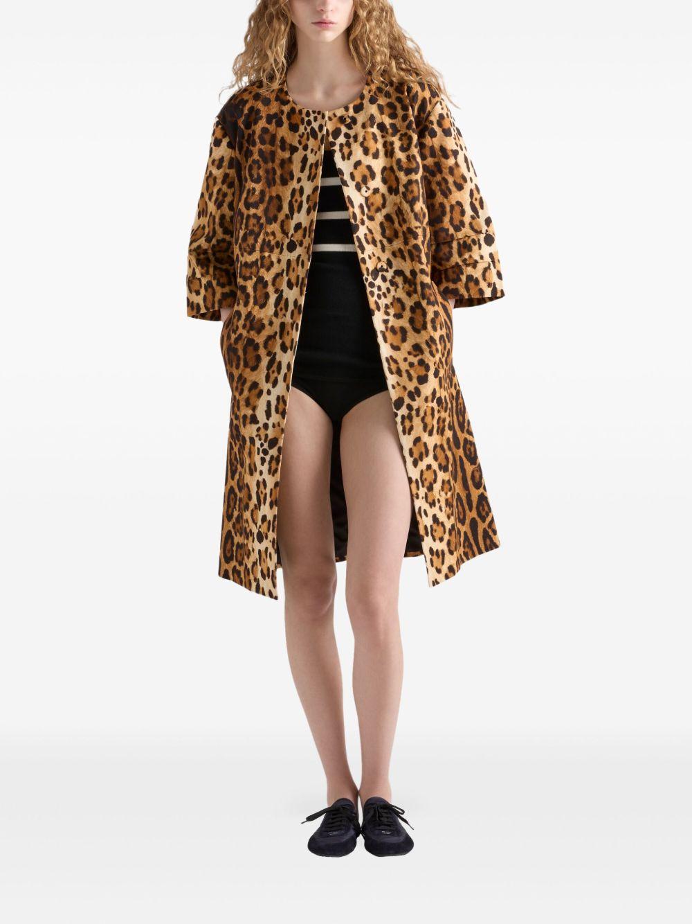 Animal-print coat<BR/><BR/><BR/> P632SG 168HF0324 PRADA