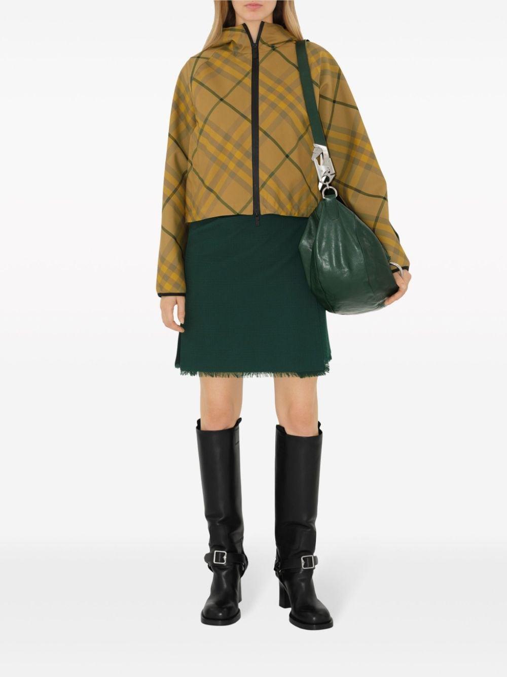 Frayed-edge wool pleated skirt<BR/><BR/><BR/> 8083029 B8636 BURBERRY