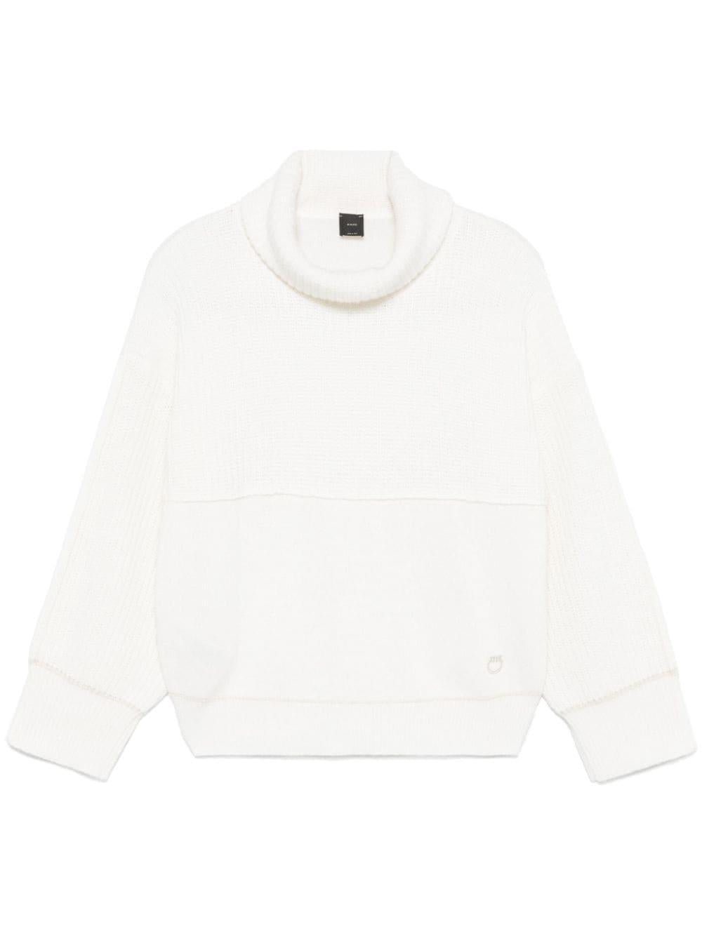 Logo-embroidered sweater<BR/><BR/> 104056 A1A7Z06 PINKO