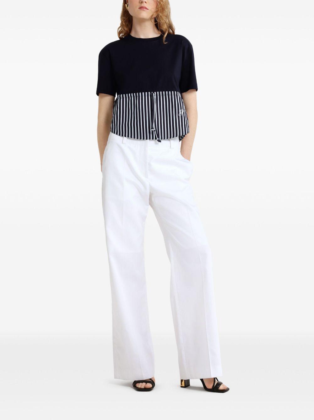 Wide-waistband gabardine trousers<BR/><BR/> TR0450074 001W PATOU