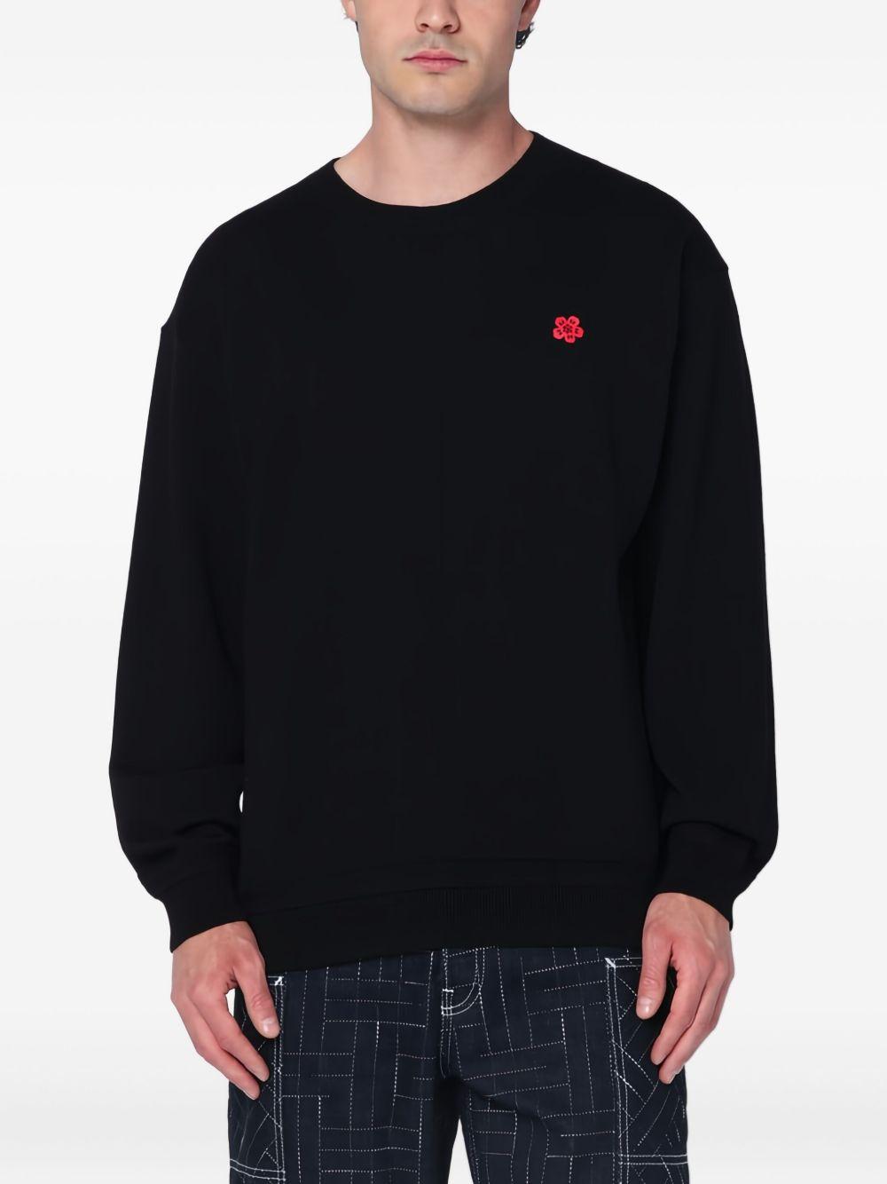 'Boke Flower' embroidered jumper in Merino wool FF65PU7593LB 99JBLACK KENZO