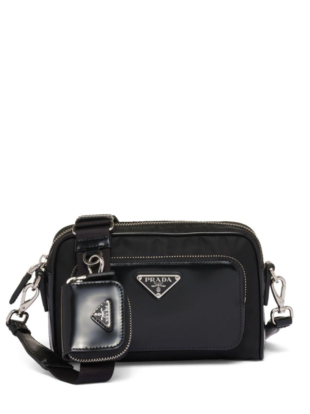 Bandolera triangle-logo messenger bag<BR/><BR/><BR/> 2VH172 789F0002 PRADA