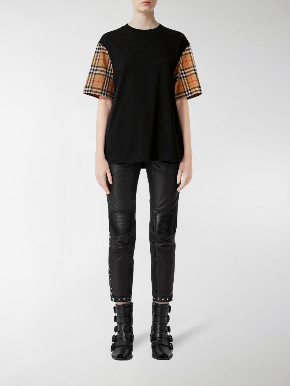 T-shirt con motivo Vintage Check 8014895 BLACK BURBERRY