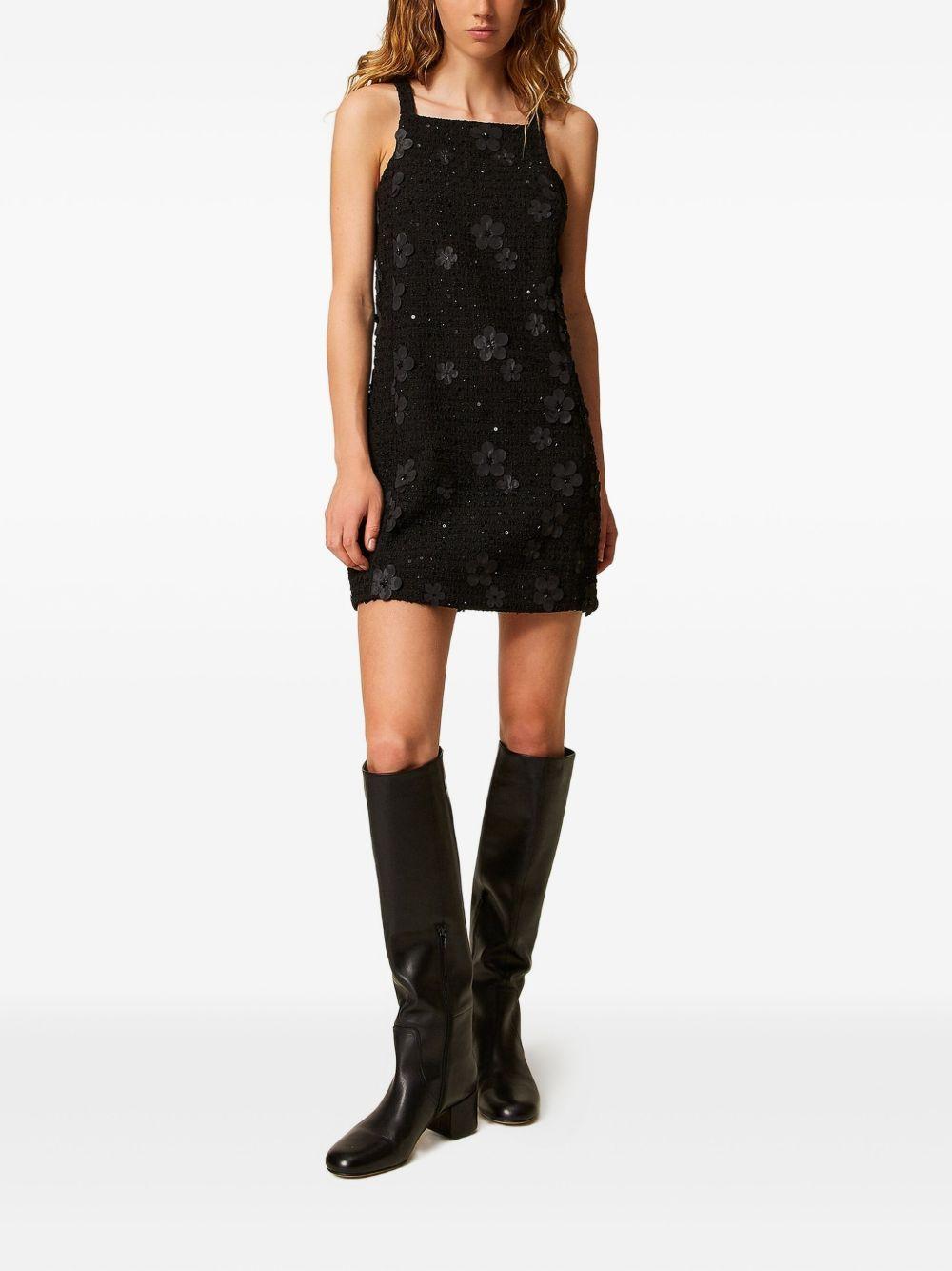 Bouclé short dress with embroidery 252TP2142 12733 TWINSET